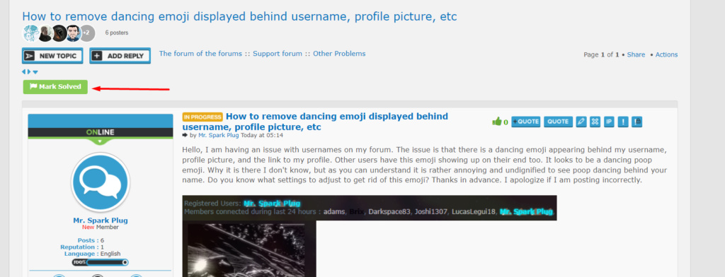 How to remove dancing emoji displayed behind username, profile picture, etc Scree518