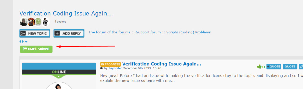 Verification Coding Issue Again... Scree564