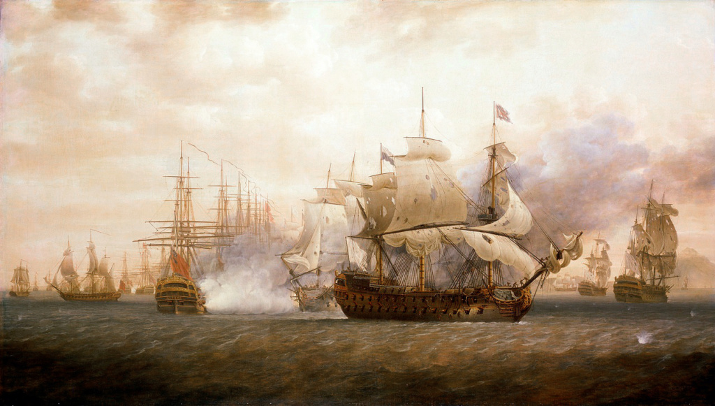 Saint Esprit (puis Scipion), vaisseau de 80 canons tête de type (1766-1795) La_bat12