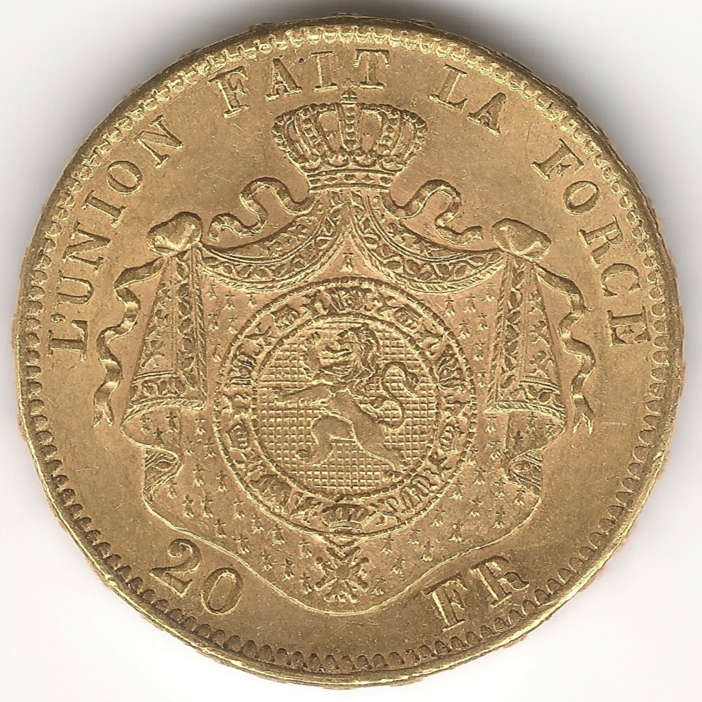 ¿?PRUEBAS METAL¿? 20 Francos Belgas 1874 460b10