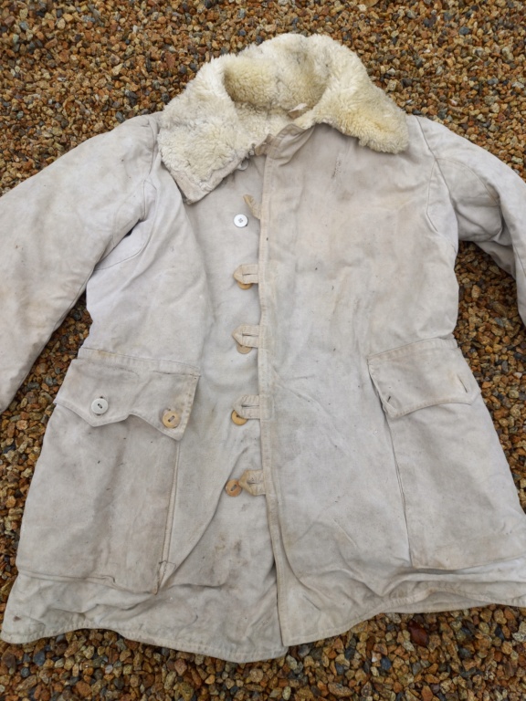 Manteau  canadienne fourré mouton blanc - Narvik - Corps franc - 1940 20220111