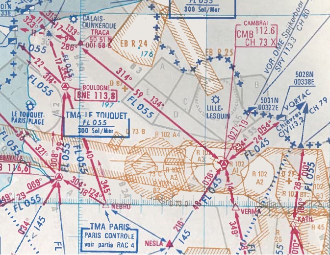extrait cartes navigation aérienne hauts de france Fir210