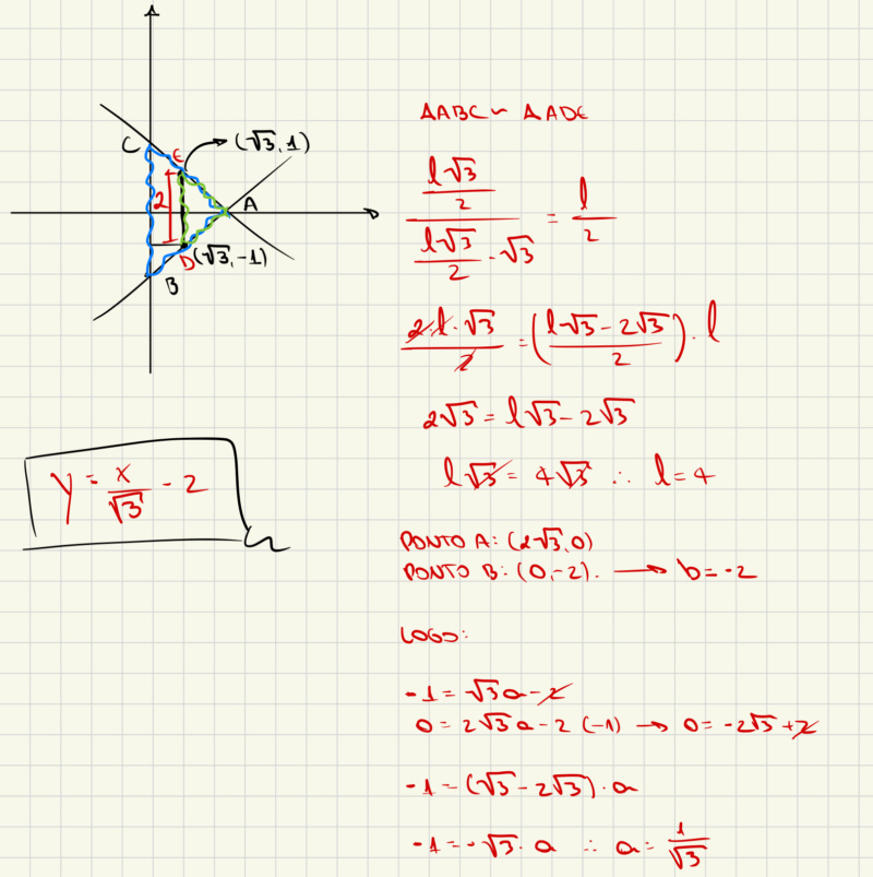 Determine a equação da reta r Rascun11