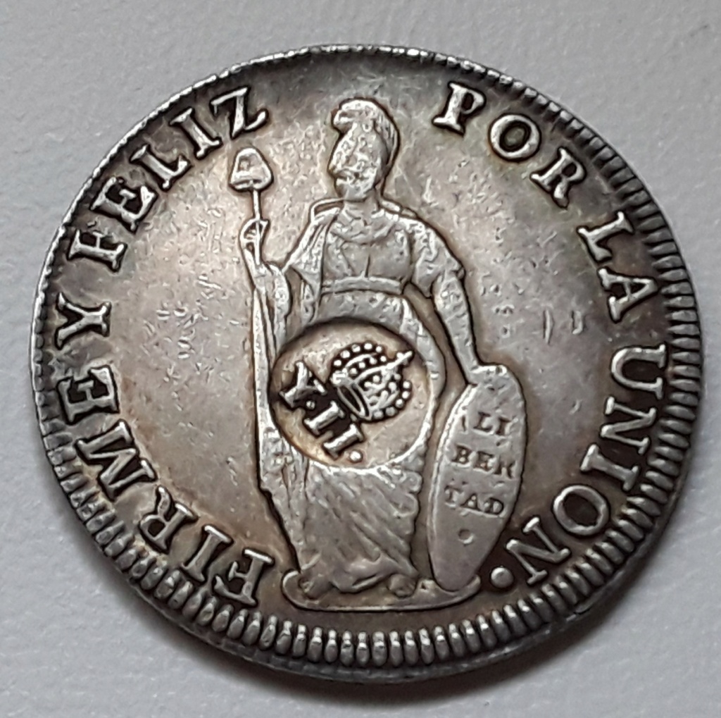 8 Reales de 1834 de Perú. (Resello Y.II para uso en Filipinas) 20220210