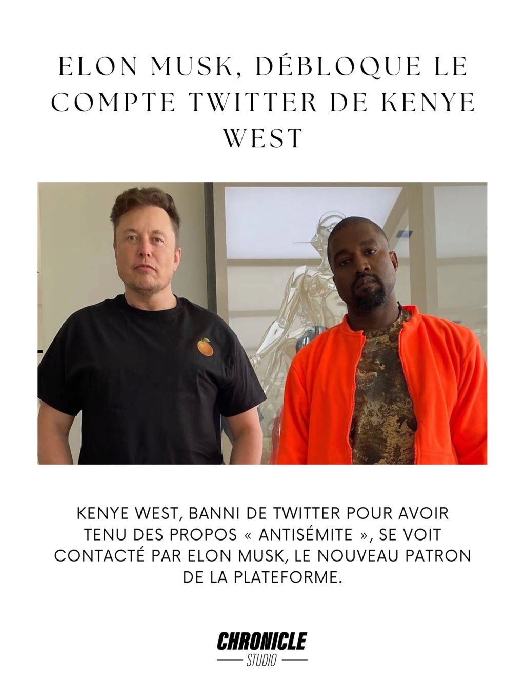Elon Musk débloque le compte Twitter de Kenye West 157