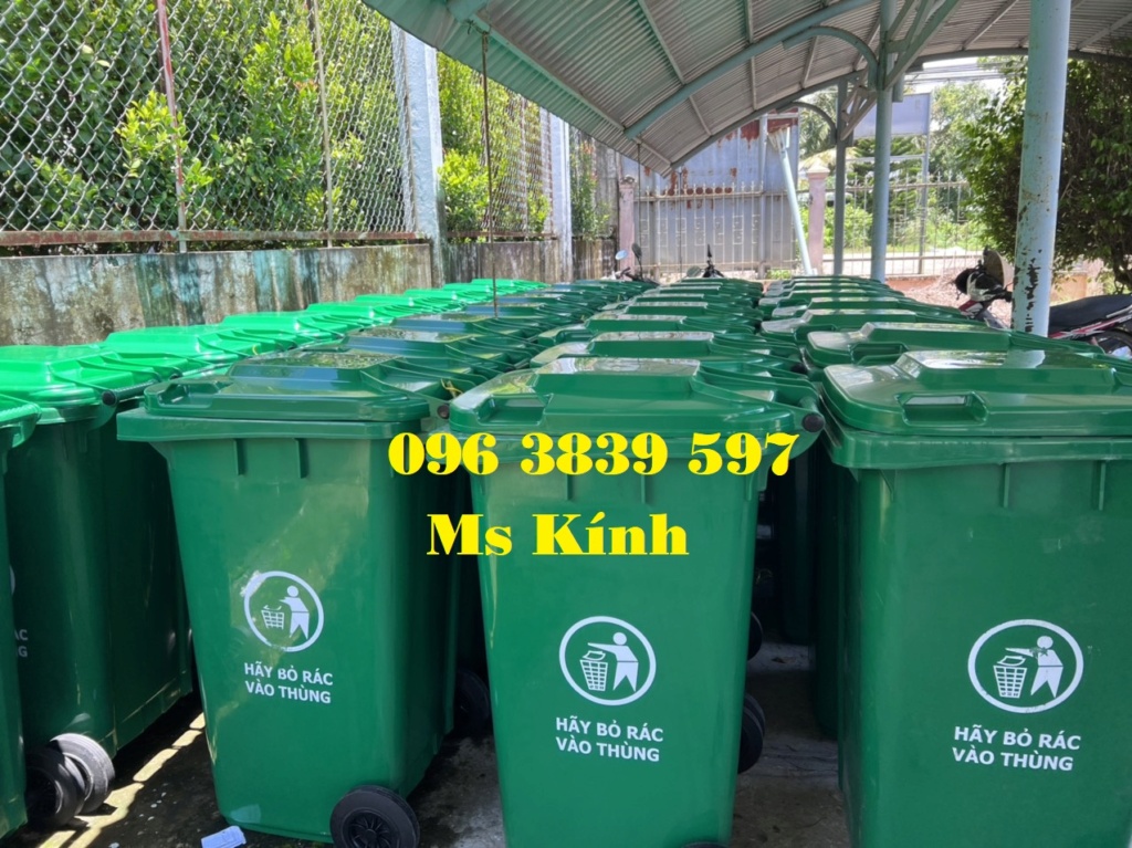Cung cấp thùng rác nhựa 240 lít, thùng rác công cộng 240 lít giá rẻ - 096 3839 597 Ms Kính 240l_114