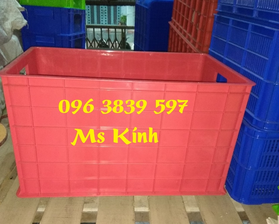 Sóng bít 5 bánh xe, thùng nhựa đặc 78x50x43cm đựng linh kiện, phụ kiện, vải may, hải sản -0963839597 Song_b13