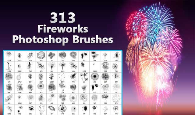المجموعه السابعة فرش العاب نارية - Fireworks Brushes 313-fi10