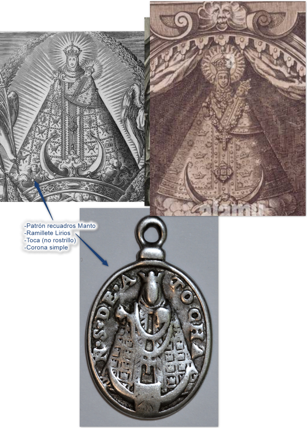 Virgen de Atocha / Eucaristía- Misa de san Gregorio.  S. XVII  2024-021