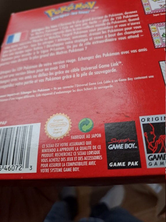 Aide authenticité boites GameBoy 20231244