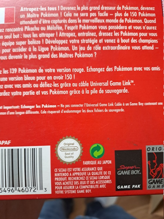 Aide authenticité boites GameBoy 20231246
