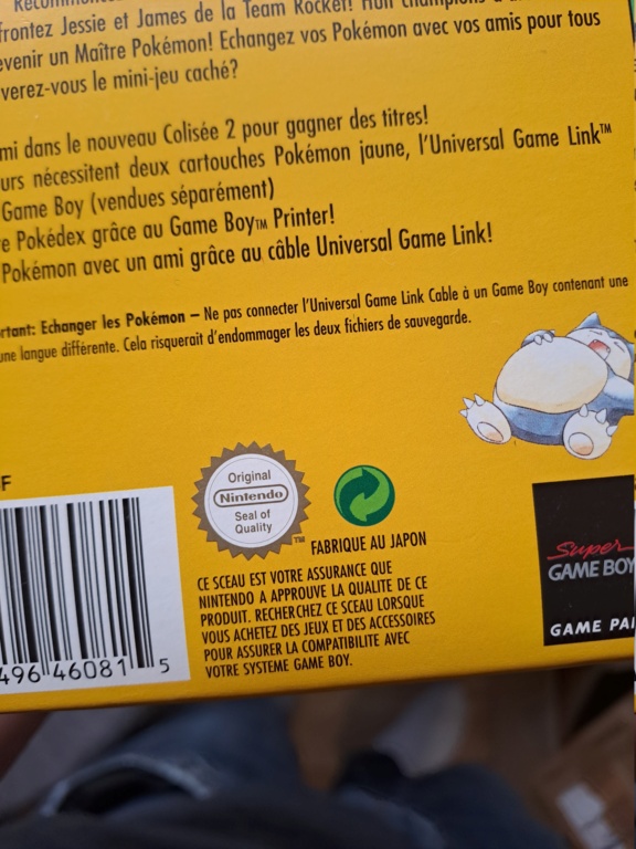 Aide authenticité boites GameBoy 20231249