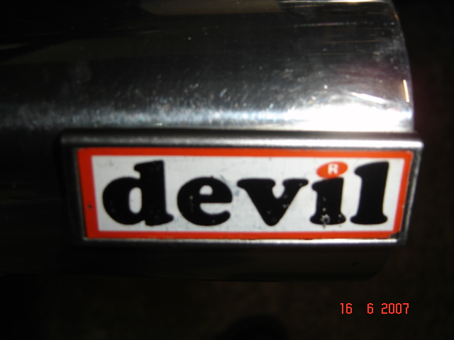 RECH autocollant DEVIL pour echappement Devilg11