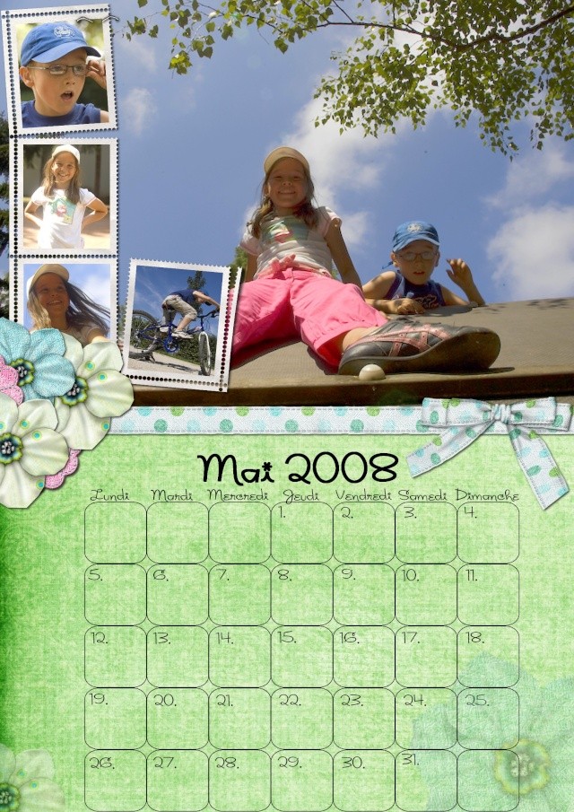 CALENDRIER 2008 DE POUNETTE ENFIN FINI ET RELIER  !!!! Calend10