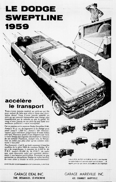 Vieilles Publicitée Dodge/Plymouth/Chrysler au Québec - Page 2 Pickup10