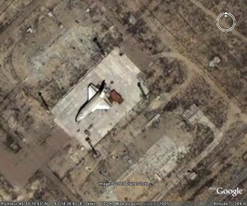 Bourane, la navette russe repérée dans Google Earth Navett10