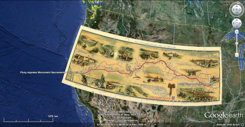 Sur la trace du Pony Express - De Saint-Joseph à Sacramento - U.S.A. Overla11