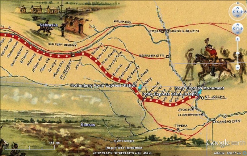 Sur la trace du Pony Express - De Saint-Joseph à Sacramento - U.S.A. Overla13