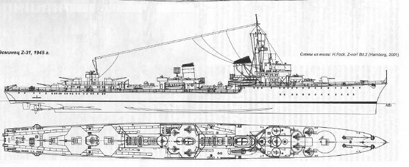 Torpilleur Classe 1939 T 23  (terminé) & Contre torpilleur classe 1936A  Z31 / D 601 MARCEAU Réf 81011 & 85009 - Page 4 Z31_ze10