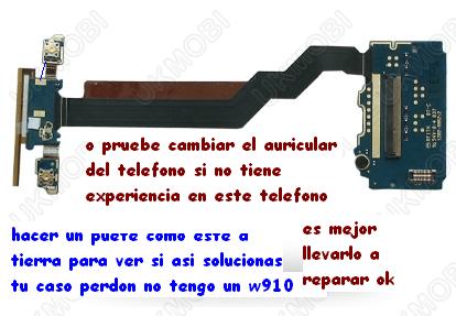 SE W910,Auricular no se oye. C90510