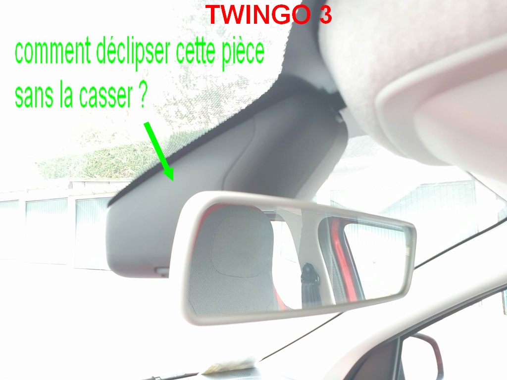 Twingo 3] démontage du rétroviseur intérieur - Twingo - Renault - Forum  Marques Automobile - Forum Auto