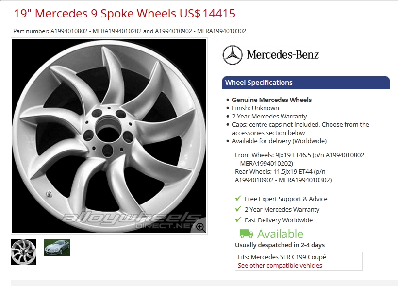 rodas - Compro Rodas Lorinser (Mercedes SLR) Tela26