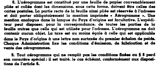 Aérogramme du Canada taxé en France Upu_br10