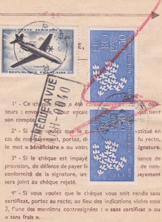 Montant de la taxe VIRA des virements postaux en 1962 ? Vira_j13