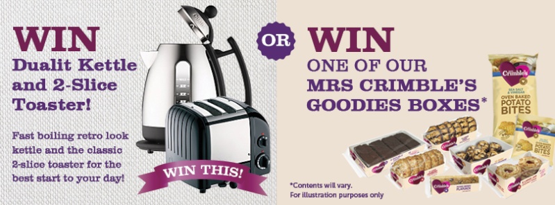 WIN a Dualit Kettle and Toaster OR a box of Mrs Crimble's! Dualit10