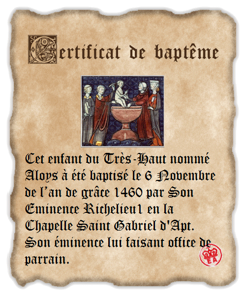 Baptême d'Aloys Certif10