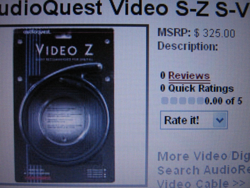 AudioQuest Video-Z S-video interconnect (Used)Sold Img_0311