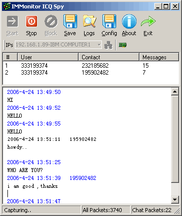 IMMonitor ICQ Spy 2.0 Icqspy10