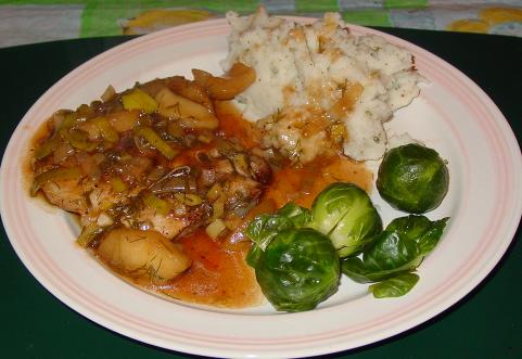 Sauce aux pommes pour chop de porc D'Angélina Souper10