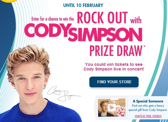 ROCK OUT WITH CODY SIMPSON® Prize Draw (UK and Ireland Only) Ss70710