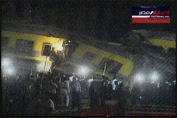 مصر جنوب القاهرة مقتل 19 وإصابة 107 في تصادم قطارين _652513