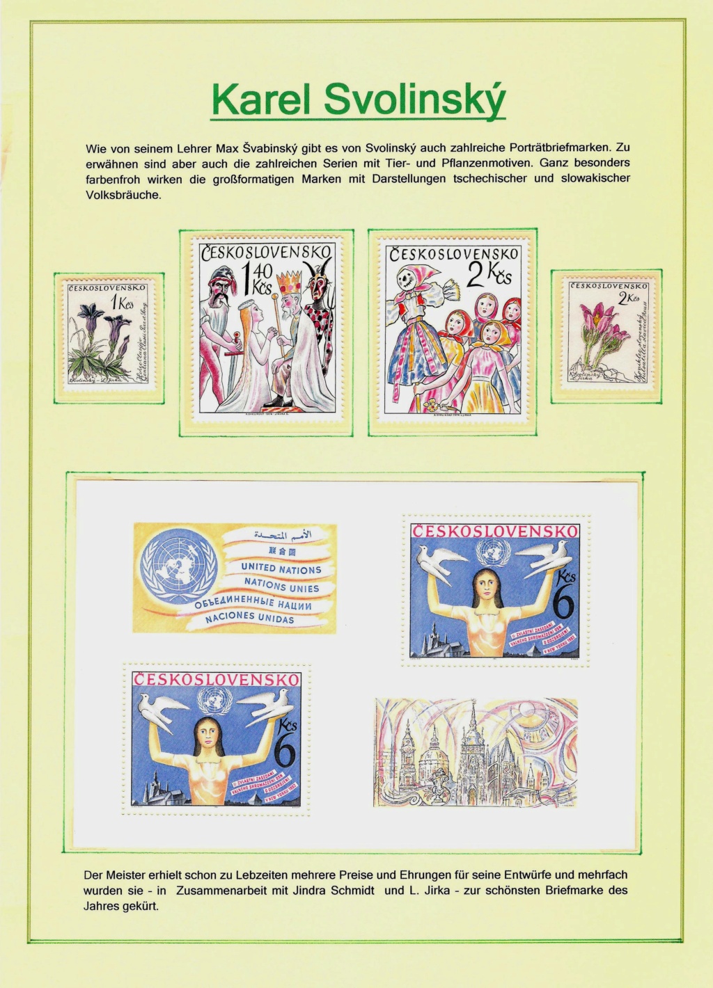 Briefmarkenkunst - made in Cechoslovakia Bmk1111