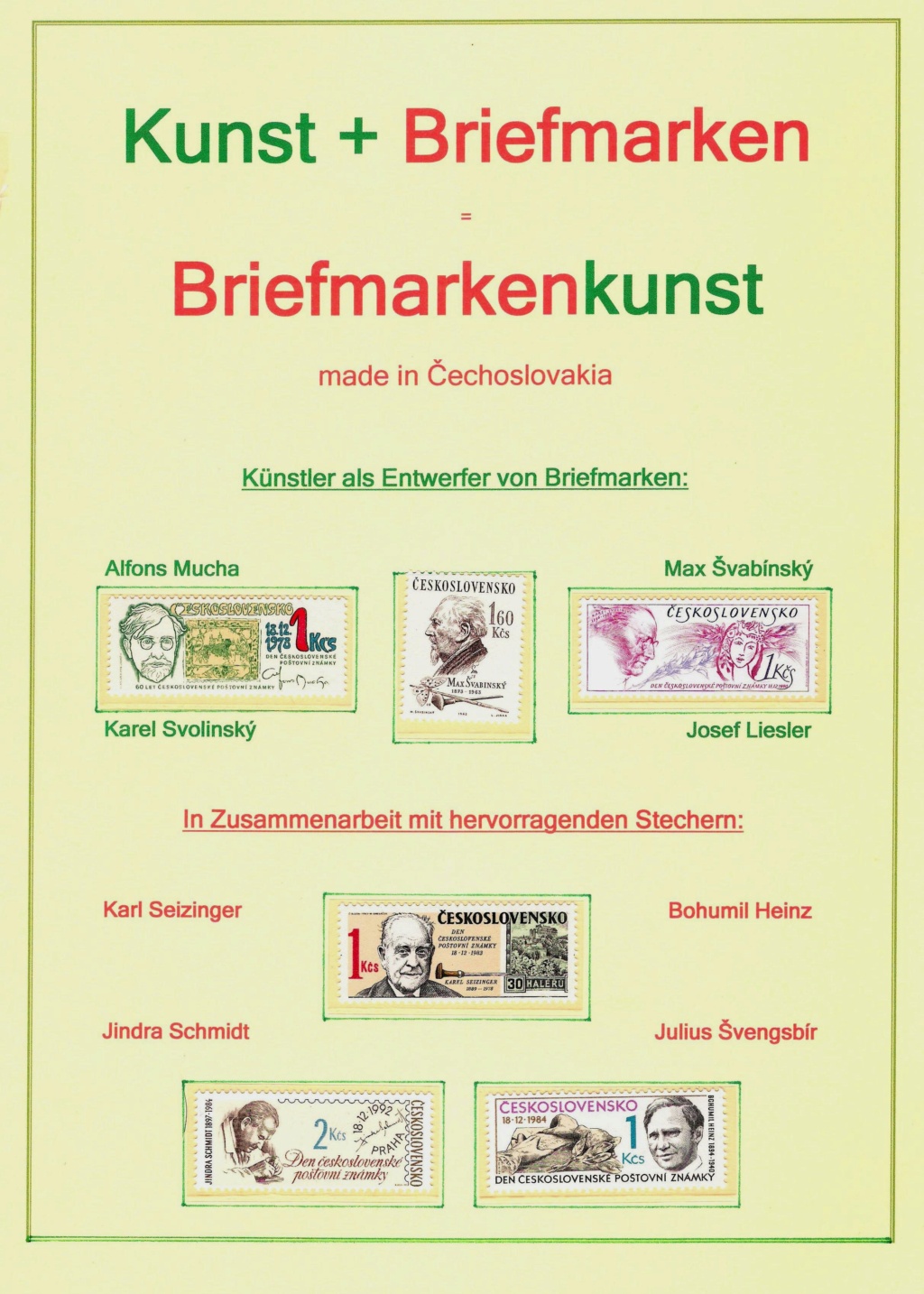 Briefmarkenkunst - made in Cechoslovakia Bmk112