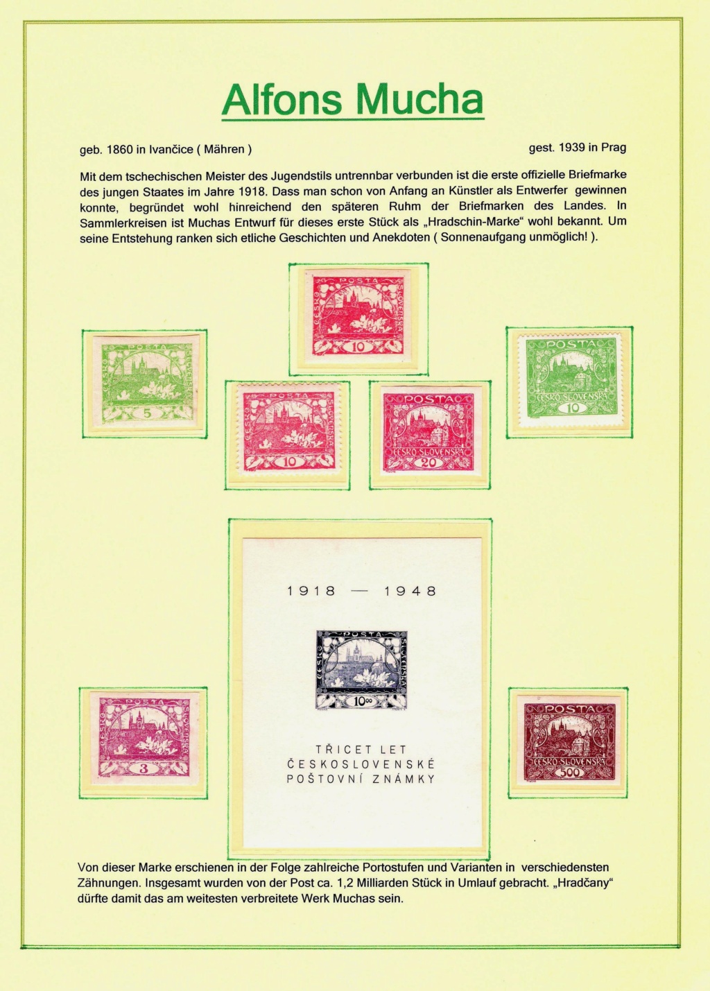 Briefmarkenkunst - made in Cechoslovakia Bmk312