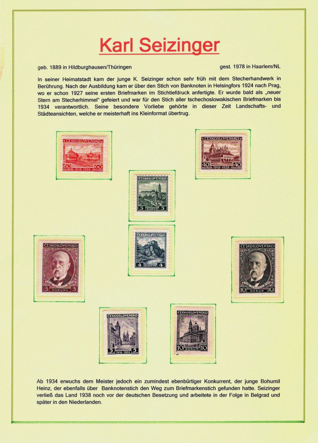 Briefmarkenkunst - made in Cechoslovakia Bmk911