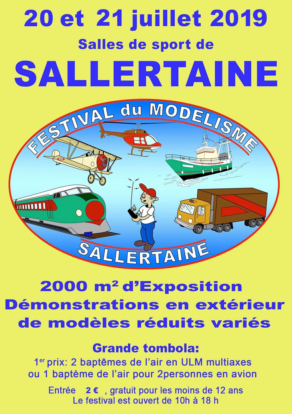 (07) - Juillet 2019 : 20 et 21 : 1° Bourse Modélisme à SALLERTAINE 85300. 19021310