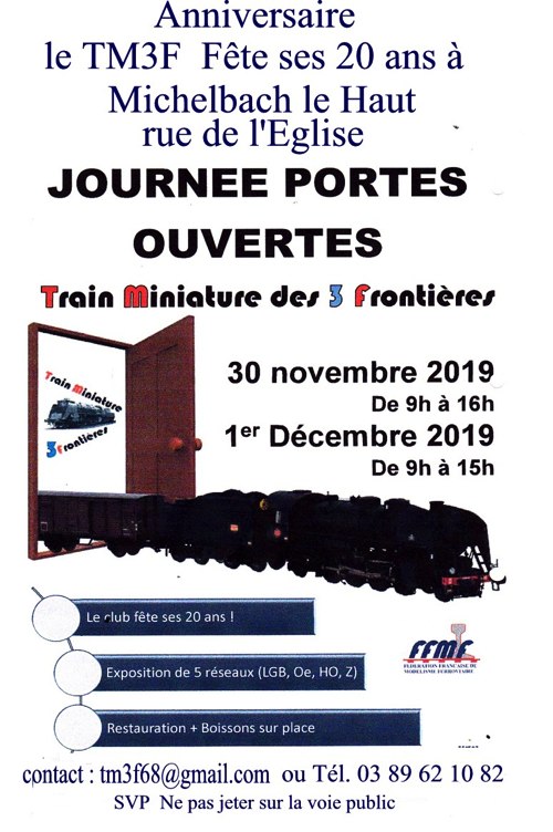 (12) - Décembre 2019 : 01°: Portes ouvertes du club Train Miniature des 3 Frontières à MICHELBACH-LE-HAUT 68220. 19102610