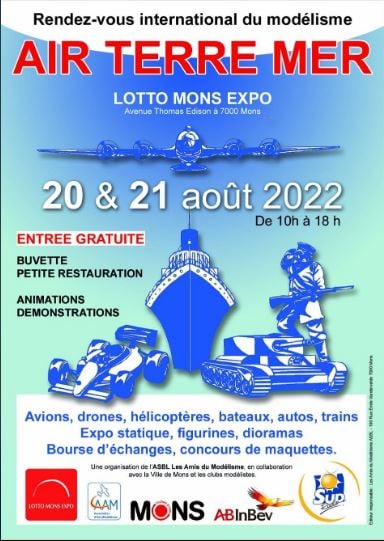 MONS (BELGIQUE] Exposition internationale de Modélisme Air-Terre-Mer à LOTTO MONS EXPO les 20 & 21 août 2022 ...  Mons_210