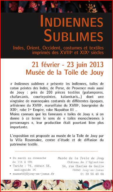 Indiennes sublimes au Musée de la Toile de Jouy du 21 février au 23 juin 2013 Jouy_210