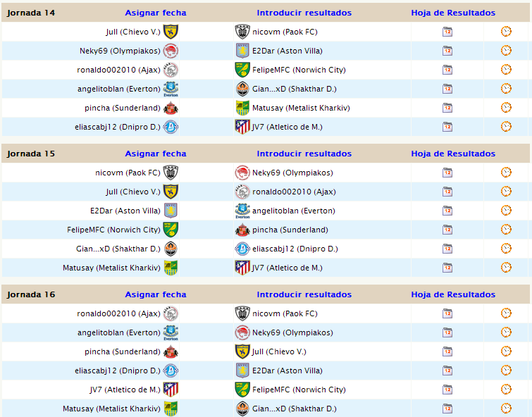 Jornada 14, 15 y 16 (Partidos) Partid10