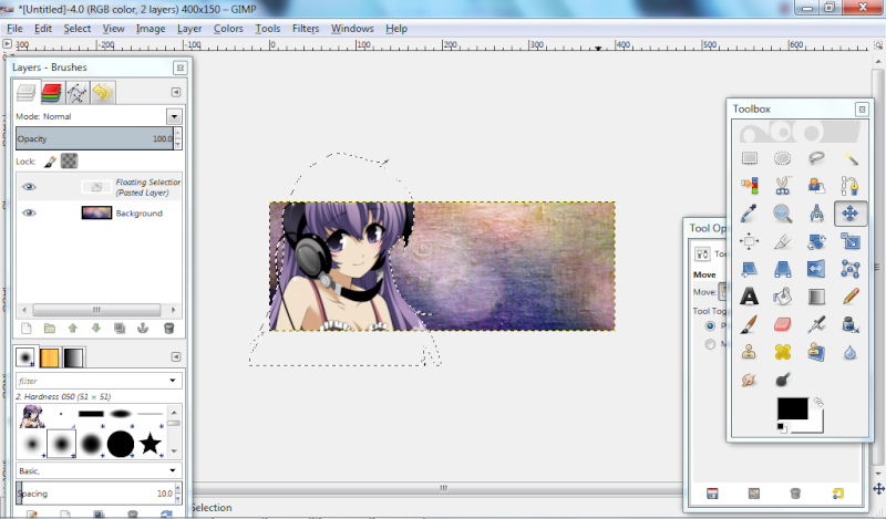 How to make an easy Banner on GIMP 310