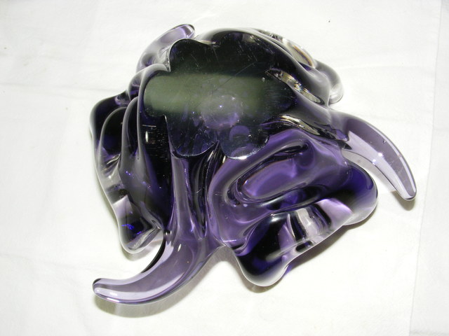 Purple art glass bowl Purple17