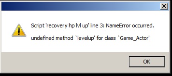[Help], Bntu Recovery HP,MP saat Lv up Error10