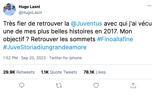 (MF) Juventus : lasnl is back  Tweetf10