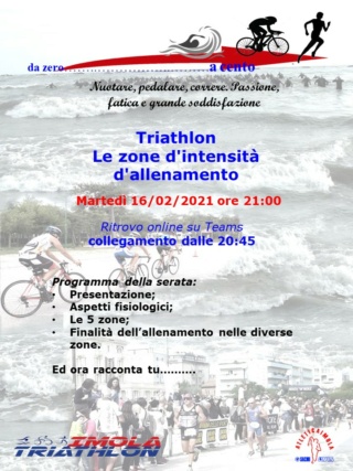 3° incontro formativo - Triathlon, Le zone d'intensità d'allenamento– martedì 16/02/2021 20210212