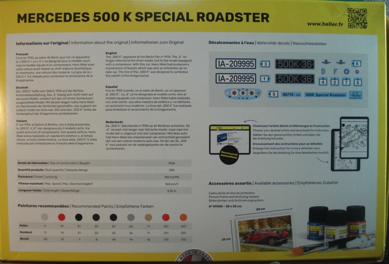 MERCEDES 500K special roadster 1/24ème Réf 80710  Dsc08381